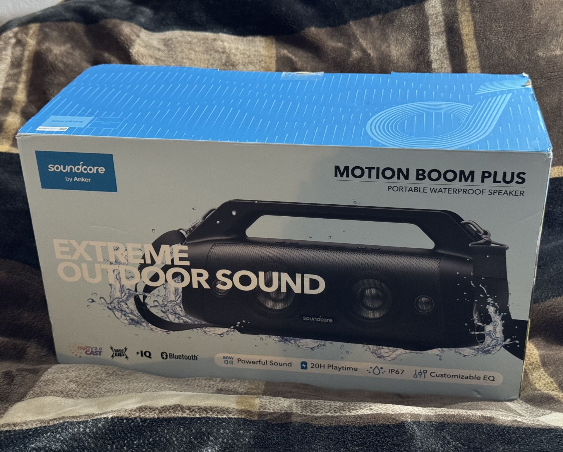 Soundcore Anker Motion Boom Plus IP67 Outdoor Speaker with 80W Stereo Sound Black