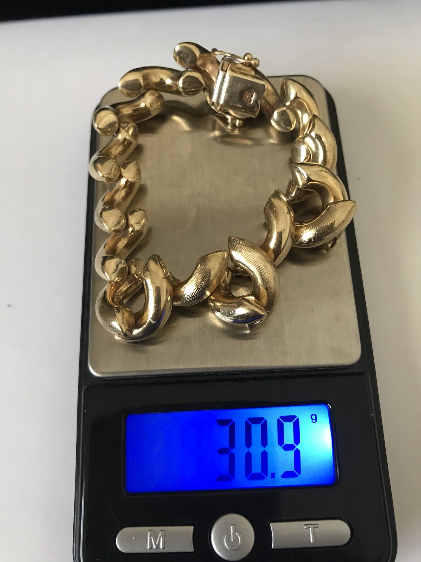 14k Italy Gold 30.9grams Bracelet Mark and Tested Real 14k