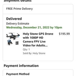 Holy Stone GPS Drone with 1080P HD Camera FPV Live Video for Adults and