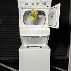 Whirlpool Stacked Washer And Electric Dryer W/ 9 Wash Cycles 3.5 cu.ft
