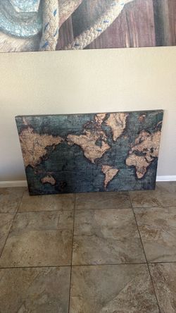 World Canvas To Hang On Wall.