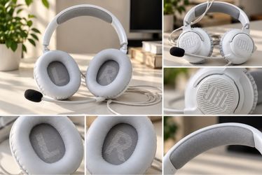 JBL Wired Over-Ear Gaming Headset White