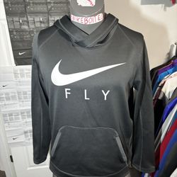 Nike Fly Dri Fit Mens Charcoal Gray Hoodie Athletic SweatShirt Size Large
