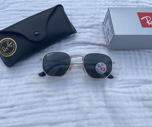 Hexagon 3548 polarized lenses unisex sunglasses Rayban new