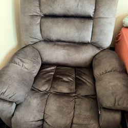 Grey Massage Recliner 