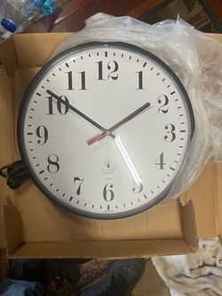 THE Chicago Lighthouse Wall Clock with White Dial Face, 12-3/4-Inch, Black
