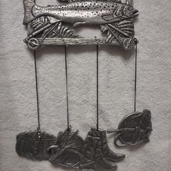 Rare Adams Company Pewter Wind Chime