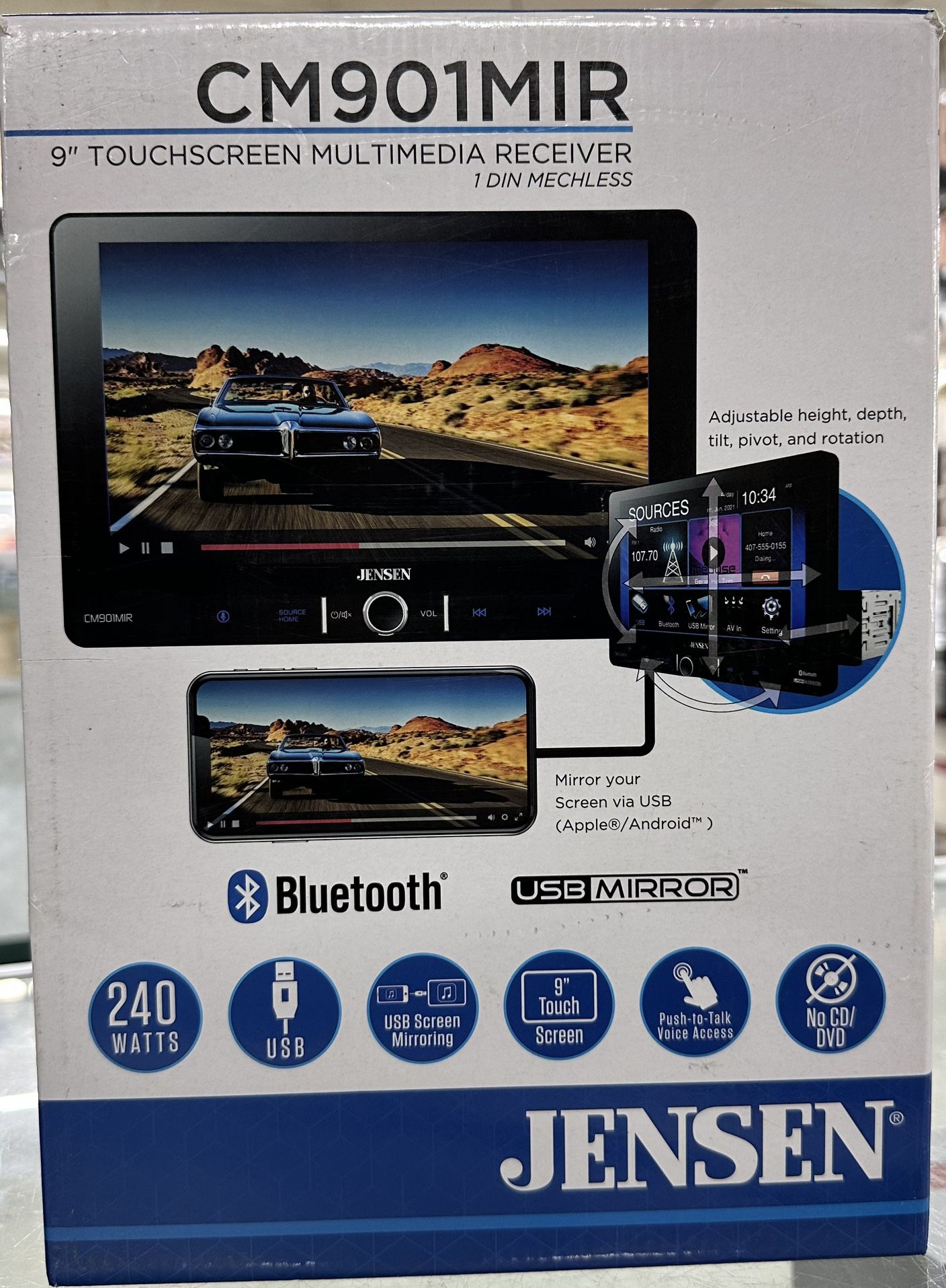 Jensen 9” Touchscreen Multimedia Receiver Car Stereo