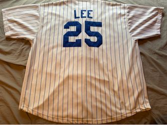 Derek Lee Chicago Cubs #25 MLB Majestic White Jersey; Men’s 3XL