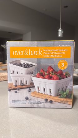 over&back 3-piece Multipurpose Berry Baskets