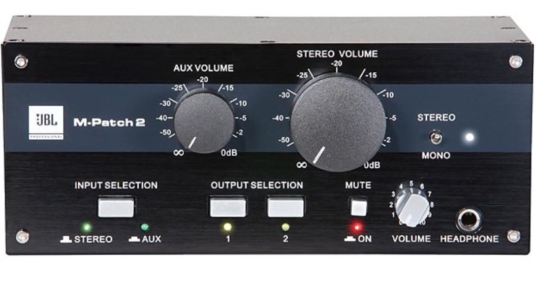 JBL M-PATCH 2 passive stereo monitor controller/switch box