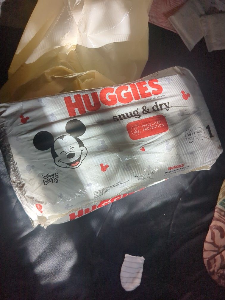 Huggies Size 1 BRAND NEW 38COUNT EACH