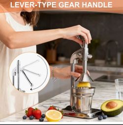 Manual Cast Iron Citrus Juicer Press – Heavy Duty, Works Great