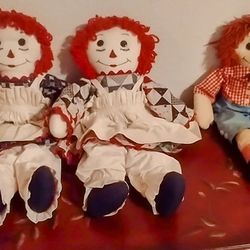 Raggedy Ann And Andy Dolls Antique