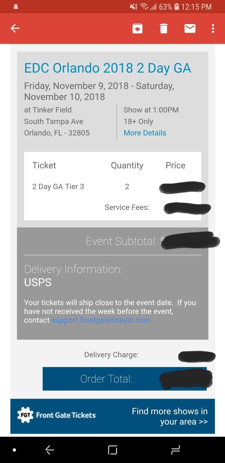 EDC ORLANDO ENTRY WRISTBAND TICKETS For Sale In Sunrise FL