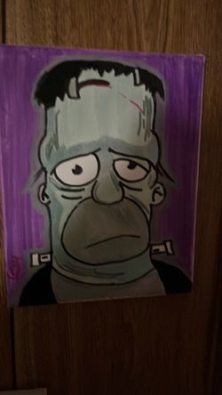 Hand drawn and painted