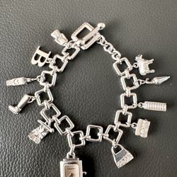Authentic Burberry Charm Bracelet Silver