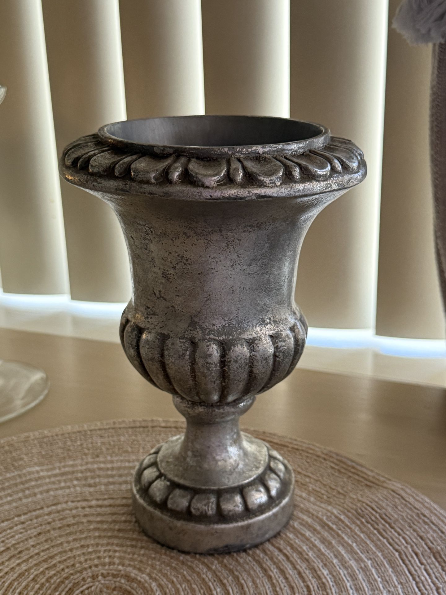 Silver Urn Planter Decor