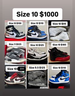 Jordan’s size 10 $1000