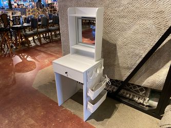 Compact 24″ Wide Vanity Station with Built-in Mirror