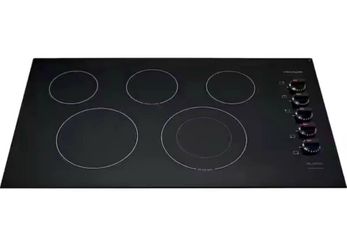 36 in. Radiant Electric Cooktop in Stainless Steel with 5 Elements