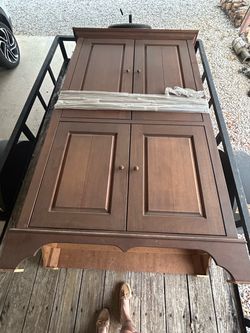 Wood Armoire Cabinet with Double Doors