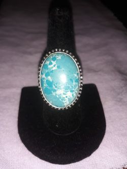 Beautiful X-Large Larimar ring