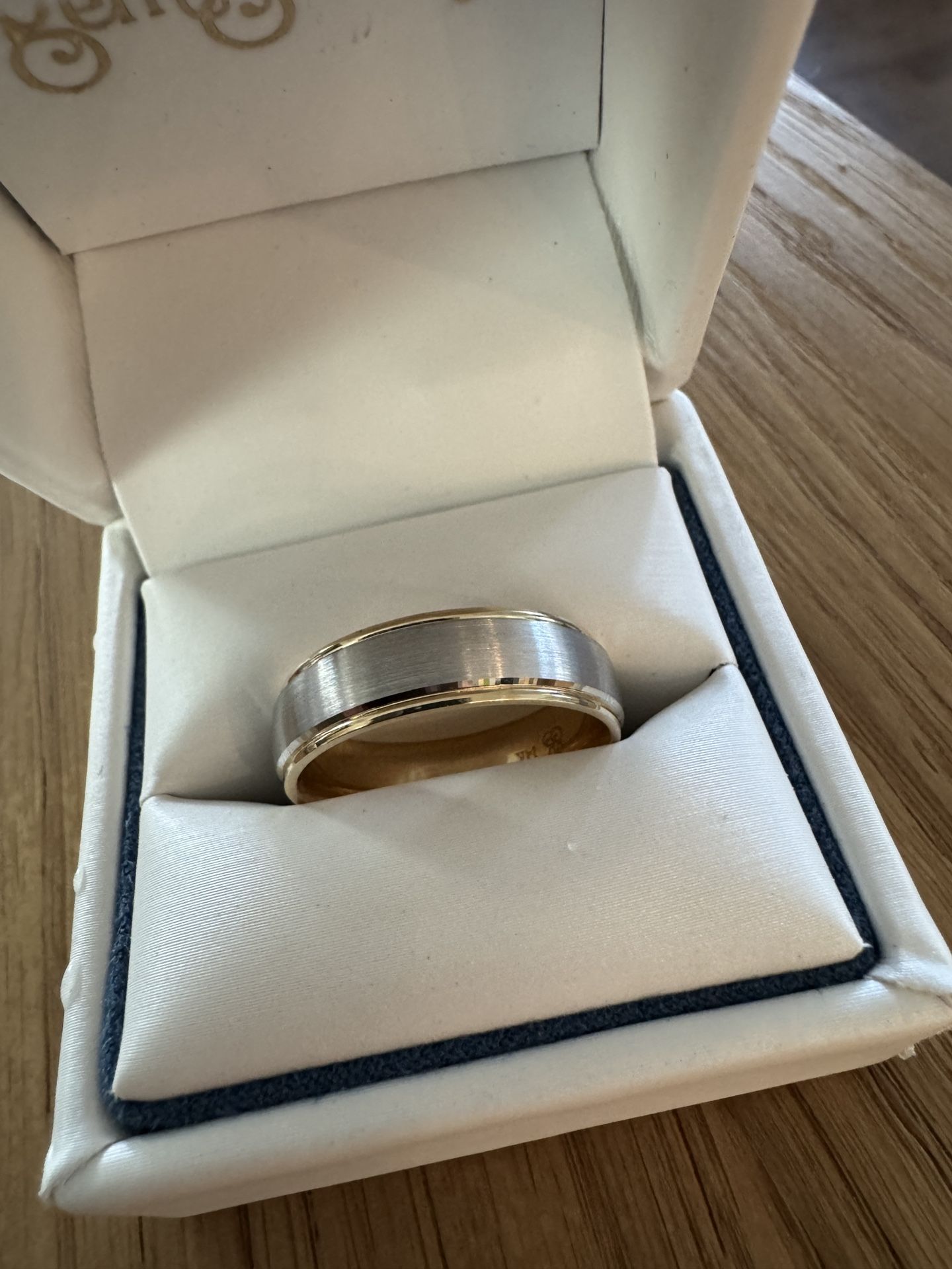 Men’s 14K Two-Tone Gold Wedding Band – Brand New, Never Worn