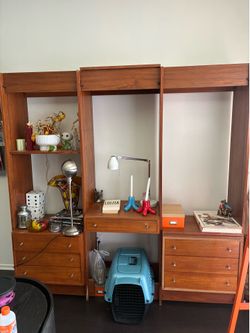 Vintage teak shelves