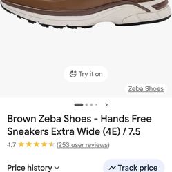 Men’s Size 7 Zeba Leather Shoes $25