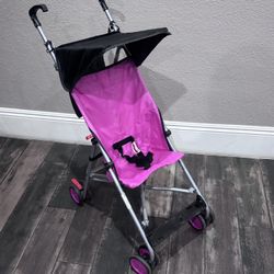 Pink And Black Umbrella Stroller 