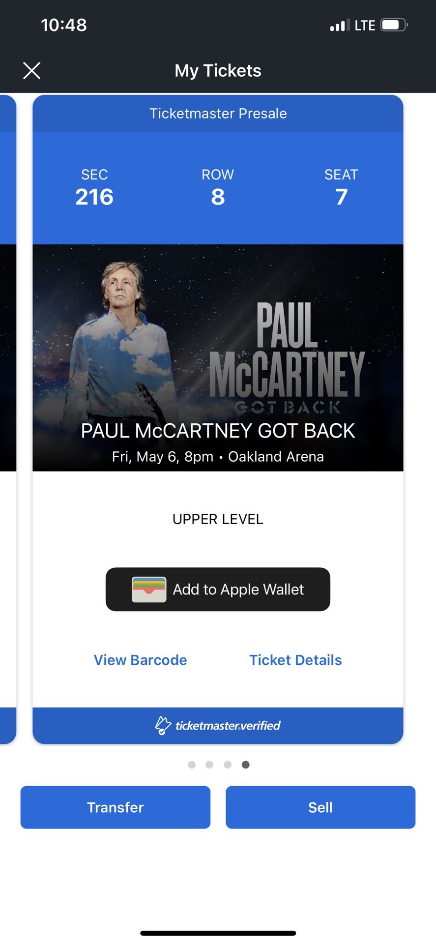 2 Paul McCartney Concert Tickets May 6