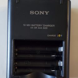Sony BC-CS2A Ni-MH Battery Charger AA or AAA Rechargeable Batteries w/ 6ft Cord