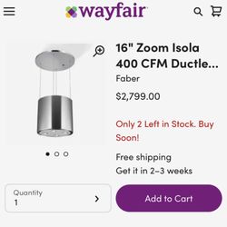 Island mount recirculating hood