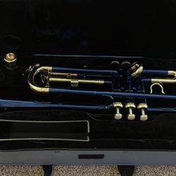 Asmuse Bb Standard Brass Trumpet with Hard Case (Blue)