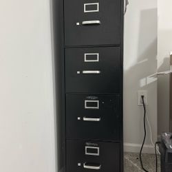 Vertical 5 Drawer Black Cabinet