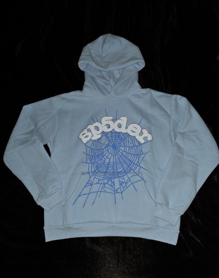 SP5DER Web Hoodie, Sky Blue, Sizes S, M, & L