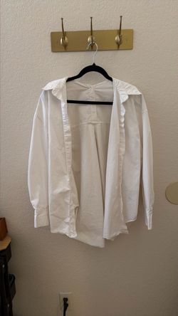 White Long Sleeve Button-Up Shirt