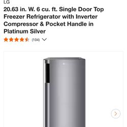 LG Single Door Top-Freezer Refrigerator