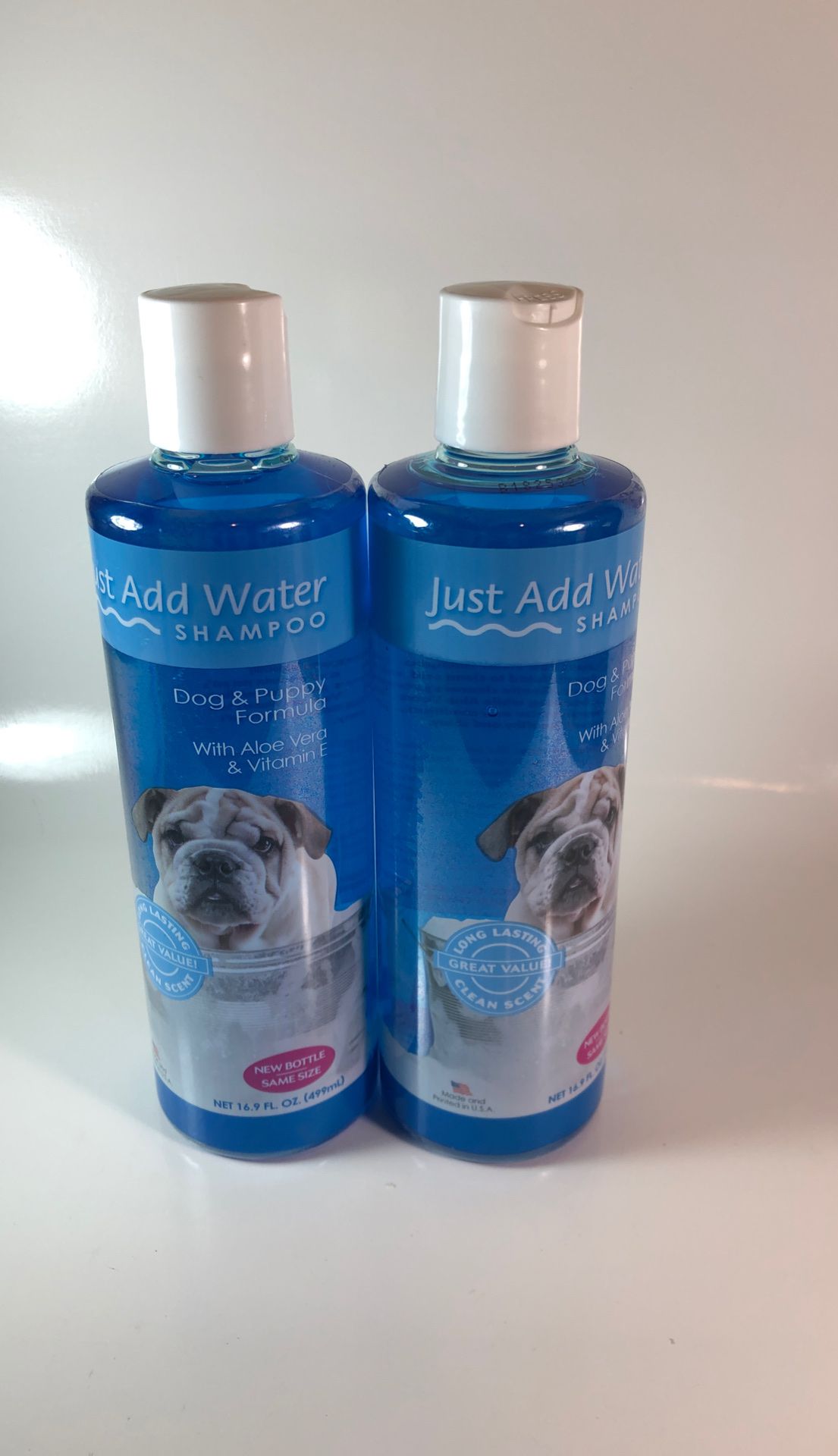 Just Add Water Shampoo, Dog and Puppy Formula w/ Aloe Vera Clean Scent Pack of 2
