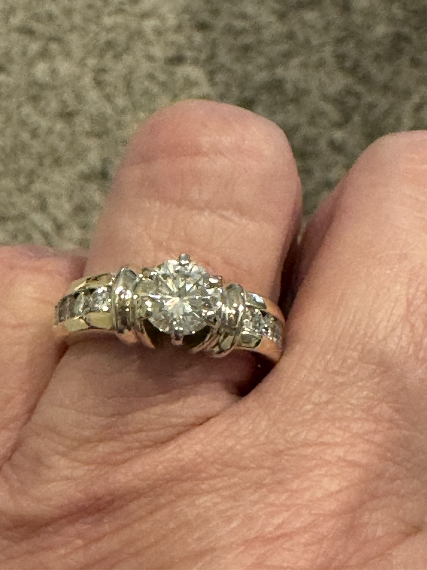 Diamond Engagement Ring - Total 1.2 Carats