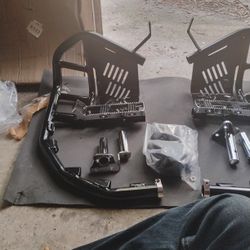 Nerf Bars Pro Peg Fit Honda Sportrax 400 TRX 400EX 400X Black Bars Black Nets