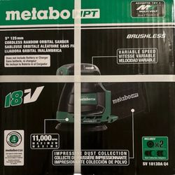 Metabo HPT  5'' 125 mm Cordless Random Orbital Sander-18V Brushless -MultiVolt