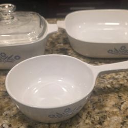 Corningware Vintage Blue Cornflower Set