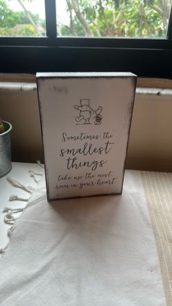 Winnie the Pooh Wooden Quote Sign