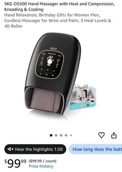 SKG OS500 Hand Massager with Heat and Compression
