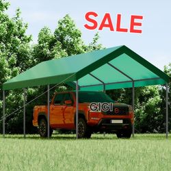 Carport 10 x 20 ft Heavy Duty Carport Car Canopy with Powder-Coated Steel Frame, Portable Garage for Car, Boat, Shelter Party Tent