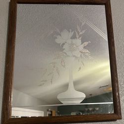 Vintage Etched Mirror
