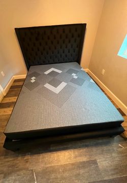 Black Tufted Queen Bed Frame🛏️King Ava.👑NO Credit Needed💰Same Day Delivery🚚