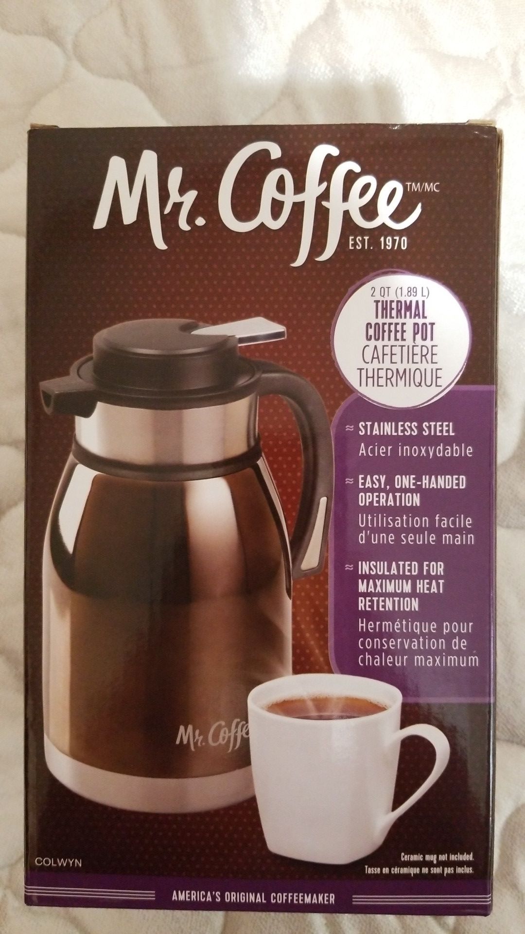 Mr. Coffee 2 Qt. Thermal Coffee Pot